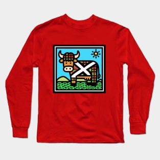 Scottish Cow - Pop Art Long Sleeve T-Shirt